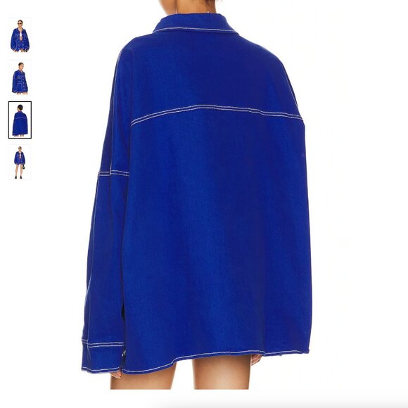 BY.DYLN Cooper Denim Jacket in Cobalt Blue - Picture 3 of 9